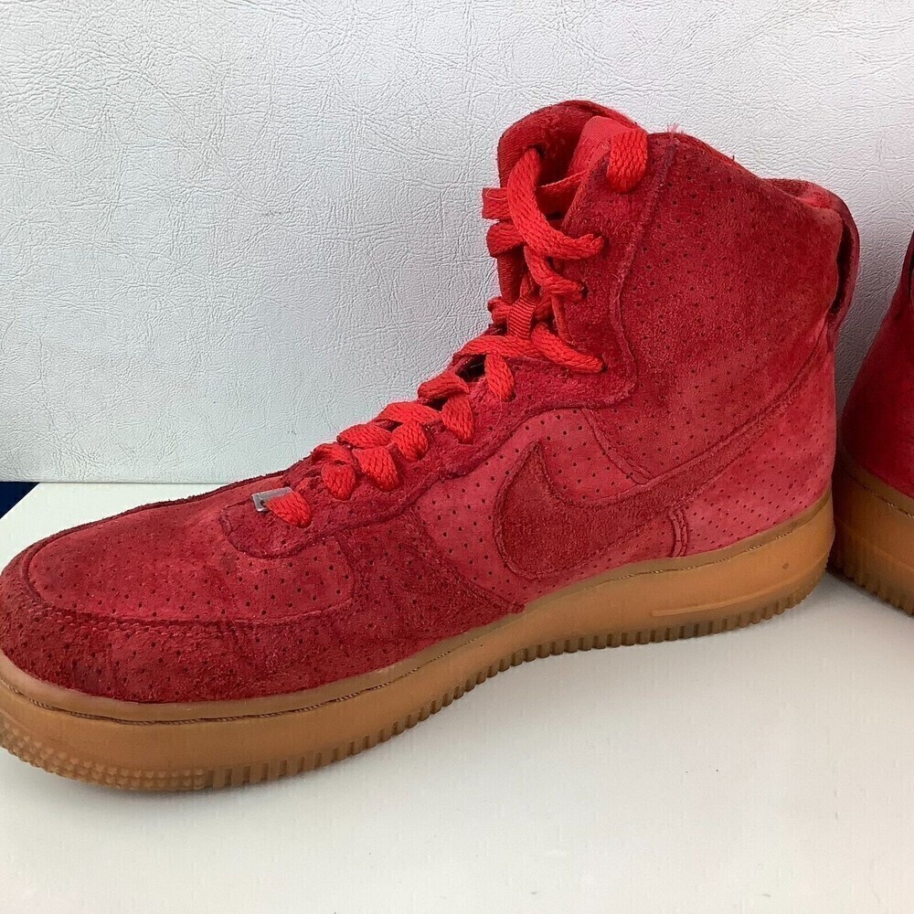 Women's Nike Air Force 1 High Red Suede US Size 7.5 #749266-601 - Picture 5 of 9